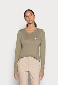 Kaffe MARI LIDDY - Camisola de manga comprida - mermaid green/chalk heart