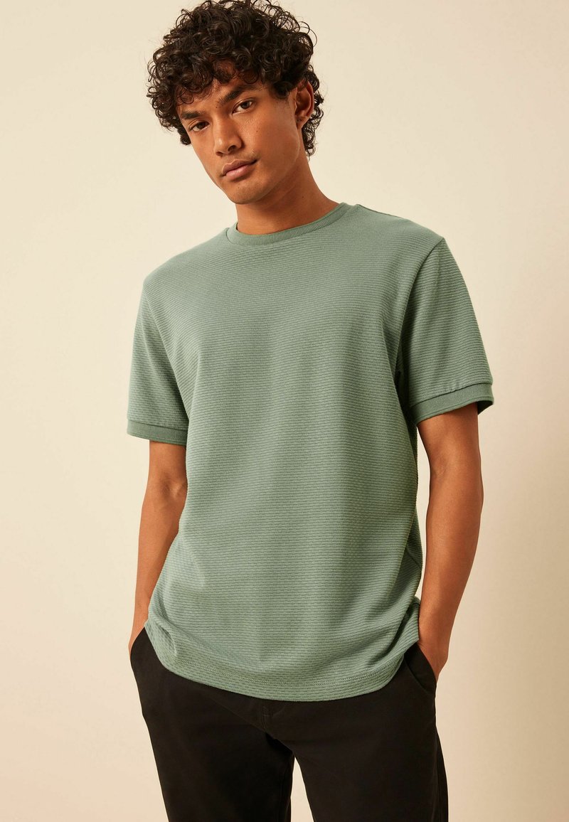Next TEXTURED REGULAR FIT - T-shirts basic - green