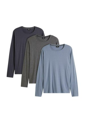 3ER PACK - Maglietta a manica lunga - blue