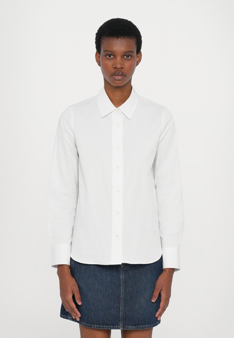 CLOSED CLASSIC SHIRT WITH STRAP DETAIL - Skjortebluse - white