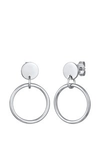 Elli GEO CIRCLE PLATE - Örhänge - silberfarben