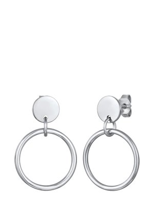 GEO CIRCLE PLATE - Earrings - silberfarben