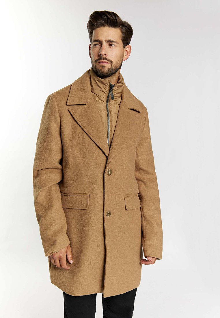 dreimaster Halflange jas zandkleur