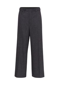 Trousers - dark grey check