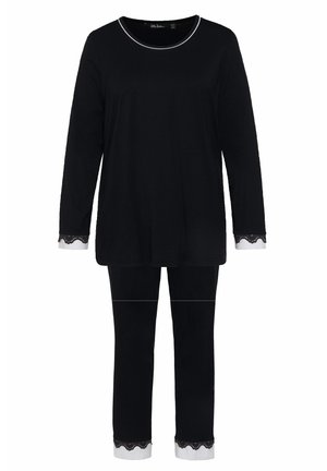 Ulla Popken RUNDHALS LANGARM SET - Pyžamová sada - black