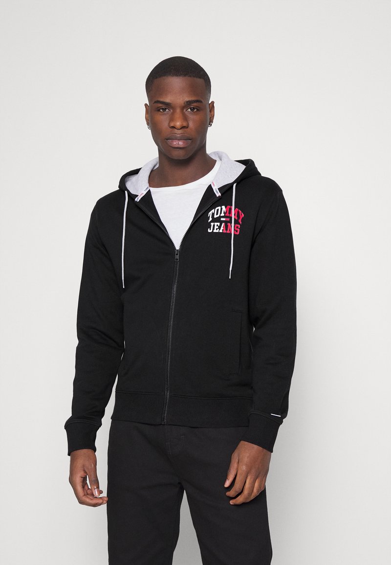 Tommy Jeans ENTRY ZIP - Camisola com fecho - black