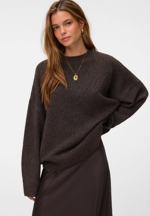 Vero Moda, VMBOOM LS O-NECK PULLOVER GA NOOS - Jersey de punto - chocolate torte