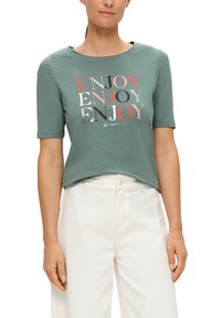 s.Oliver STRETCH - T-Shirt print - minze