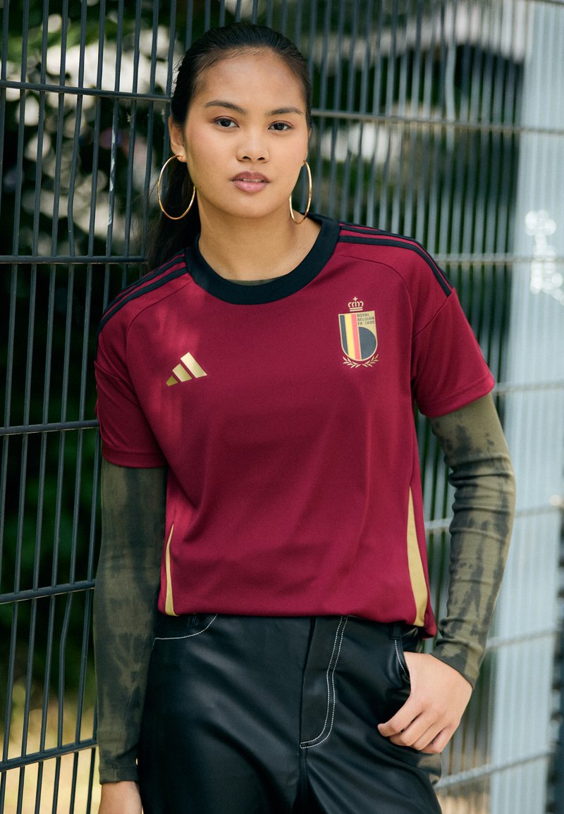 adidas Performance BELGIUM RBFA HOME FAN - Print T-shirt - burgundy ...