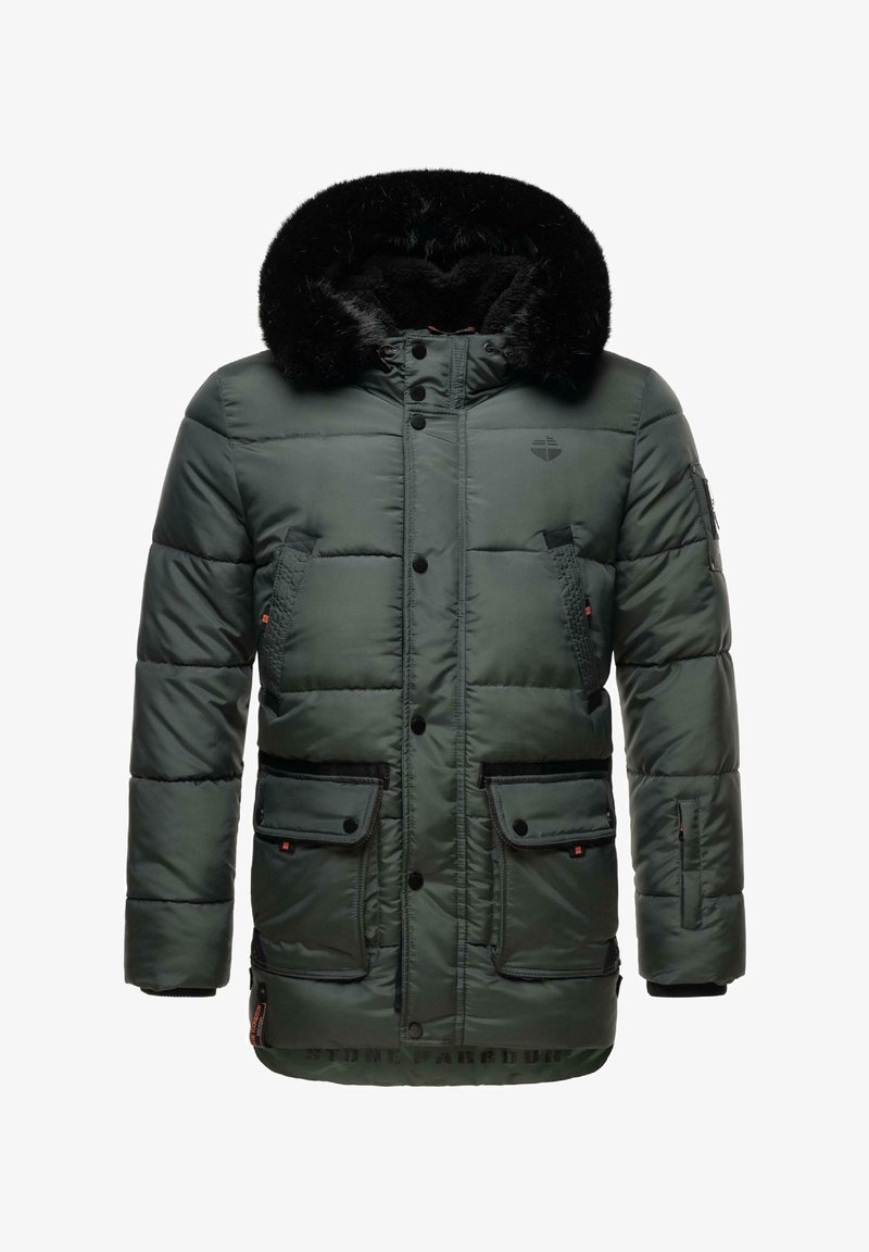 STONE HARBOUR Winterjas voor heren (S-3XL) - winddicht, met fleecevoering en gevoerde capuchon - B769, zwart, M STONE HARBOUR Winterjas voor heren (S-3XL) - winddicht, met fleecevoering en gevoerde capuchon - B769, zwart, M