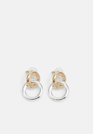 CIRCLE LINK POST DROP - Orecchini - two tone