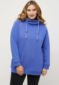 Ulla Popken MIT STEHKRAGEN RAGLANFORM LANGE ÄRMEL  - Felpa - dark blue