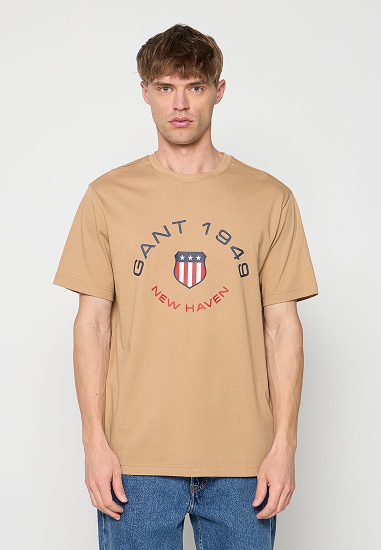 Gant T-shirt print beige
