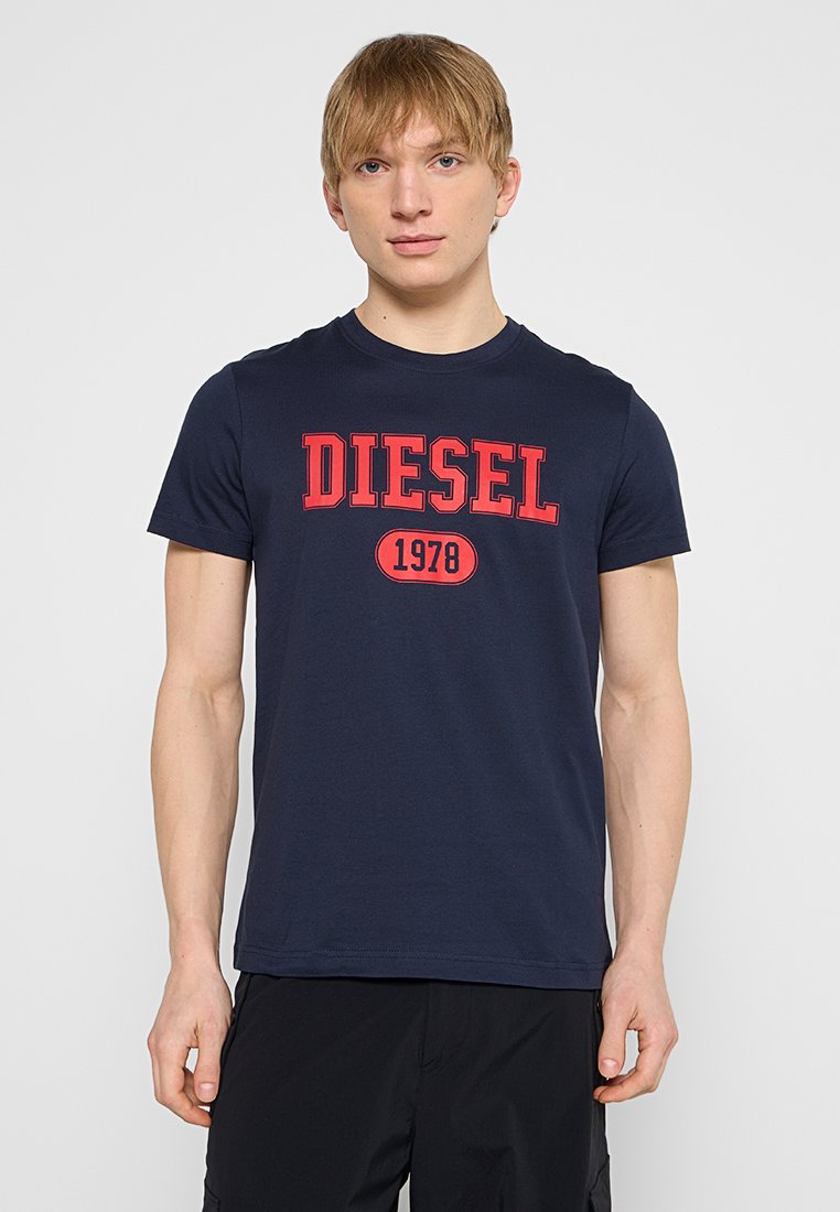 Diesel T-shirt print donkerblauw
