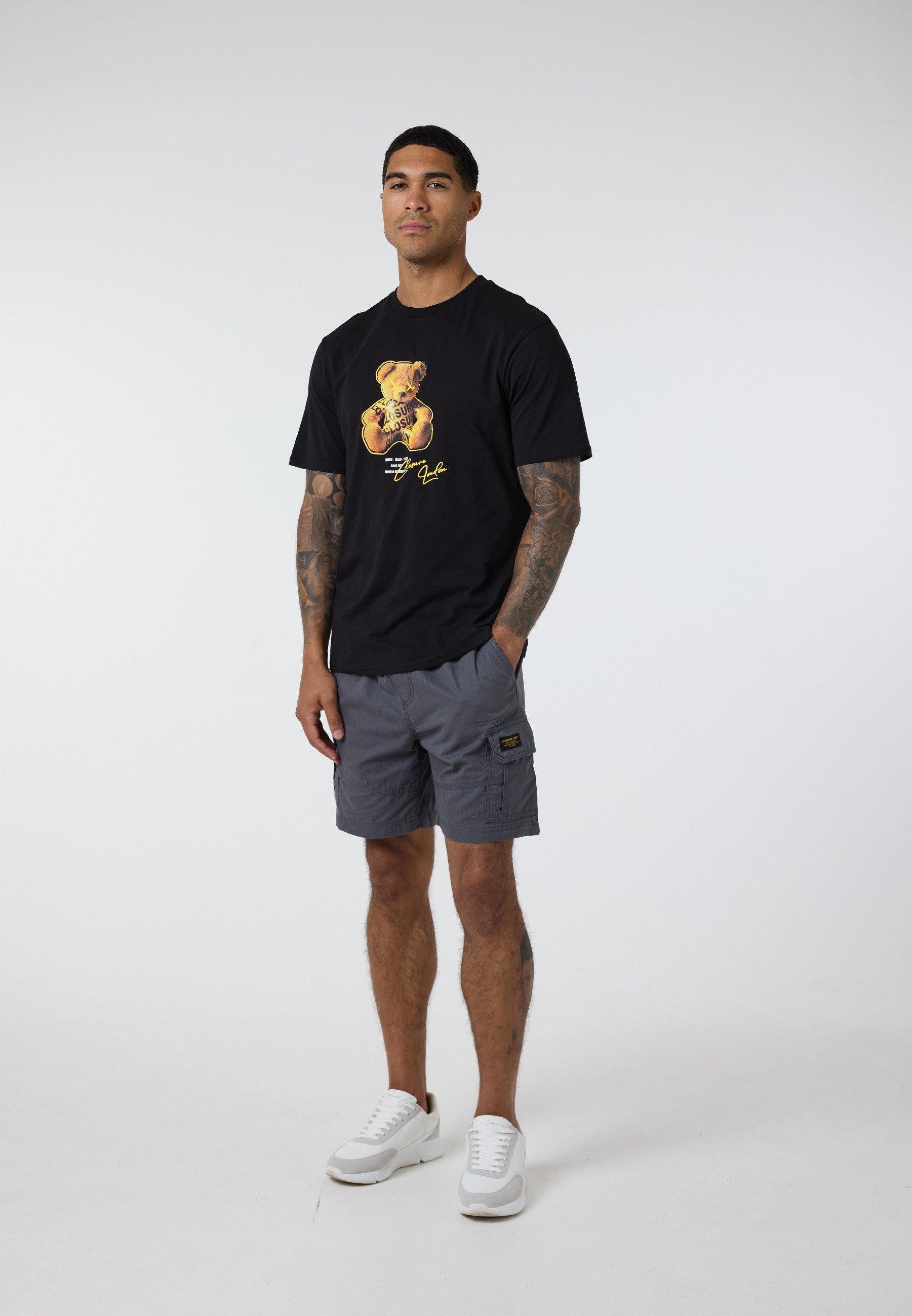 CLOSURE London TAPE TEDDY TEE - Print T-shirt - black
