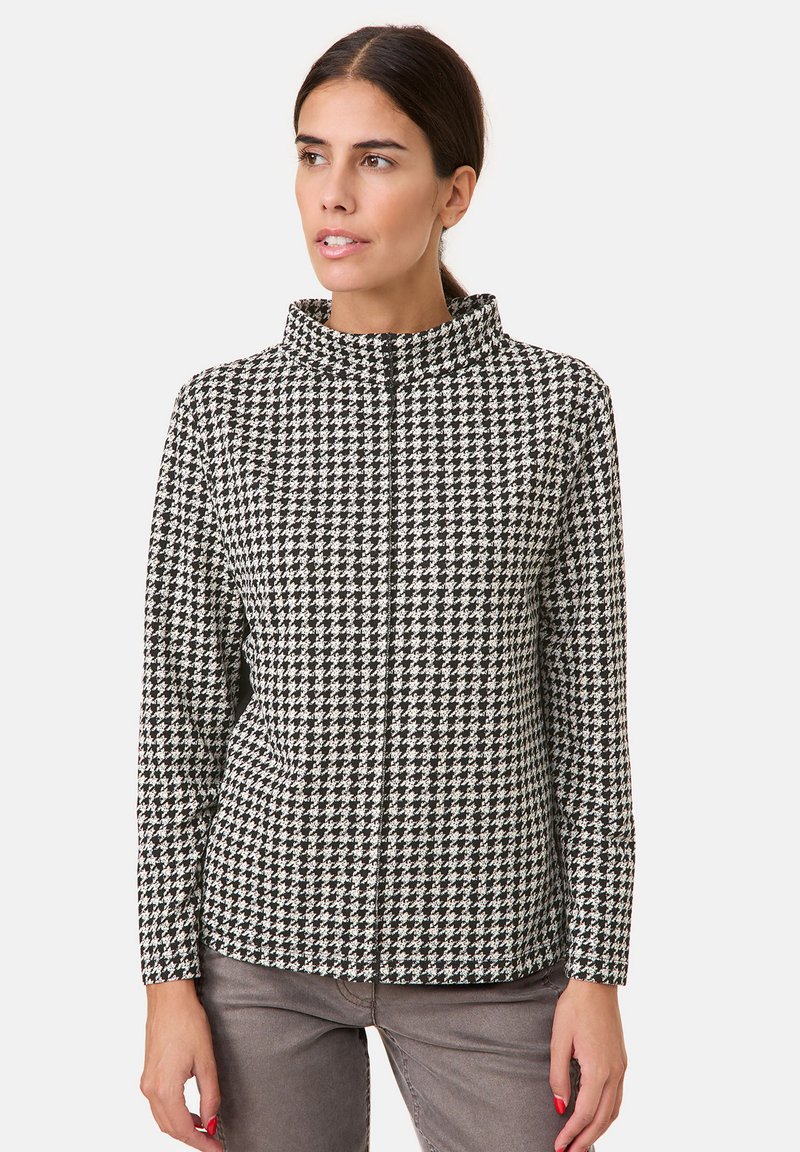 Gerry Weber Langarmshirt - black beige houndstooth