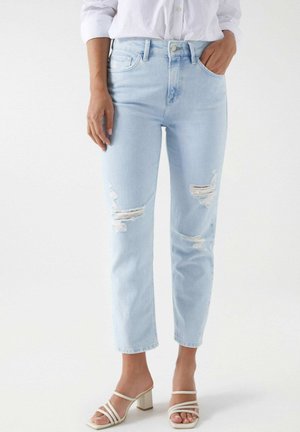 CROPPED - Jeans Tapered Fit - blau