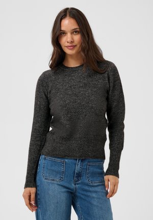 Kaffe, KANIEL CREW NECK - Striktrøje - dark grey melange