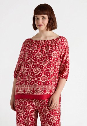 DALLA STAMPA ETNICA - Blouse - rosso