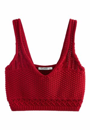 STITCH CROPPED - Top - red