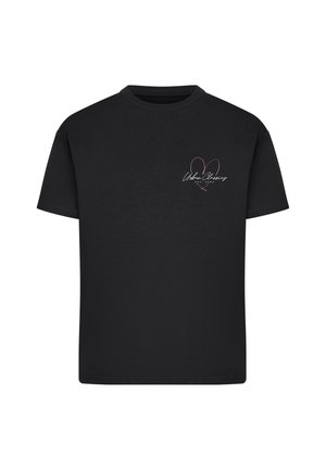 Urban Classics, LADIES URBAN CLASSIC HEART LOGO LOOSE TEE - Triko s potiskem - black