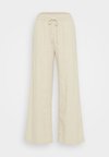WIDE  - Trousers - oatmeal melange