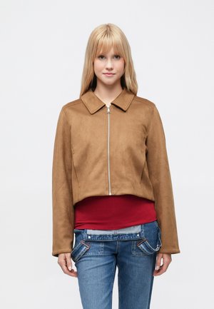 VIMOODY JACKET - Imiteret læderjakke - toasted coconut