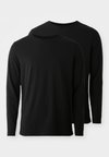 CORE SLIM LONG SLEEVE 2 PACK - Parte de cima do pijama - black