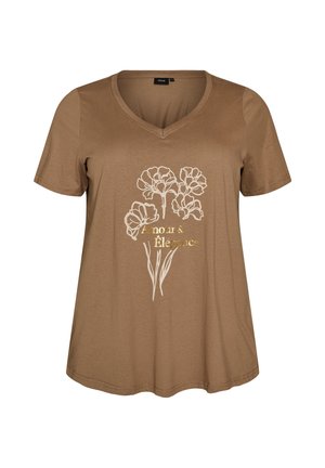 Zizzi, T-shirts print - braun