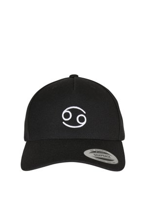 Must snapback-tüdruk valge vähk sodiaagimärgi tikandiga ees keskel.
