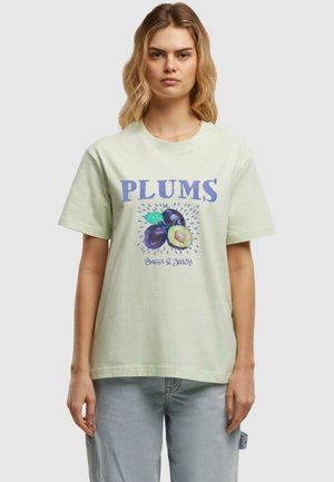 PLUMS TEE - T-Shirt print - lightmint