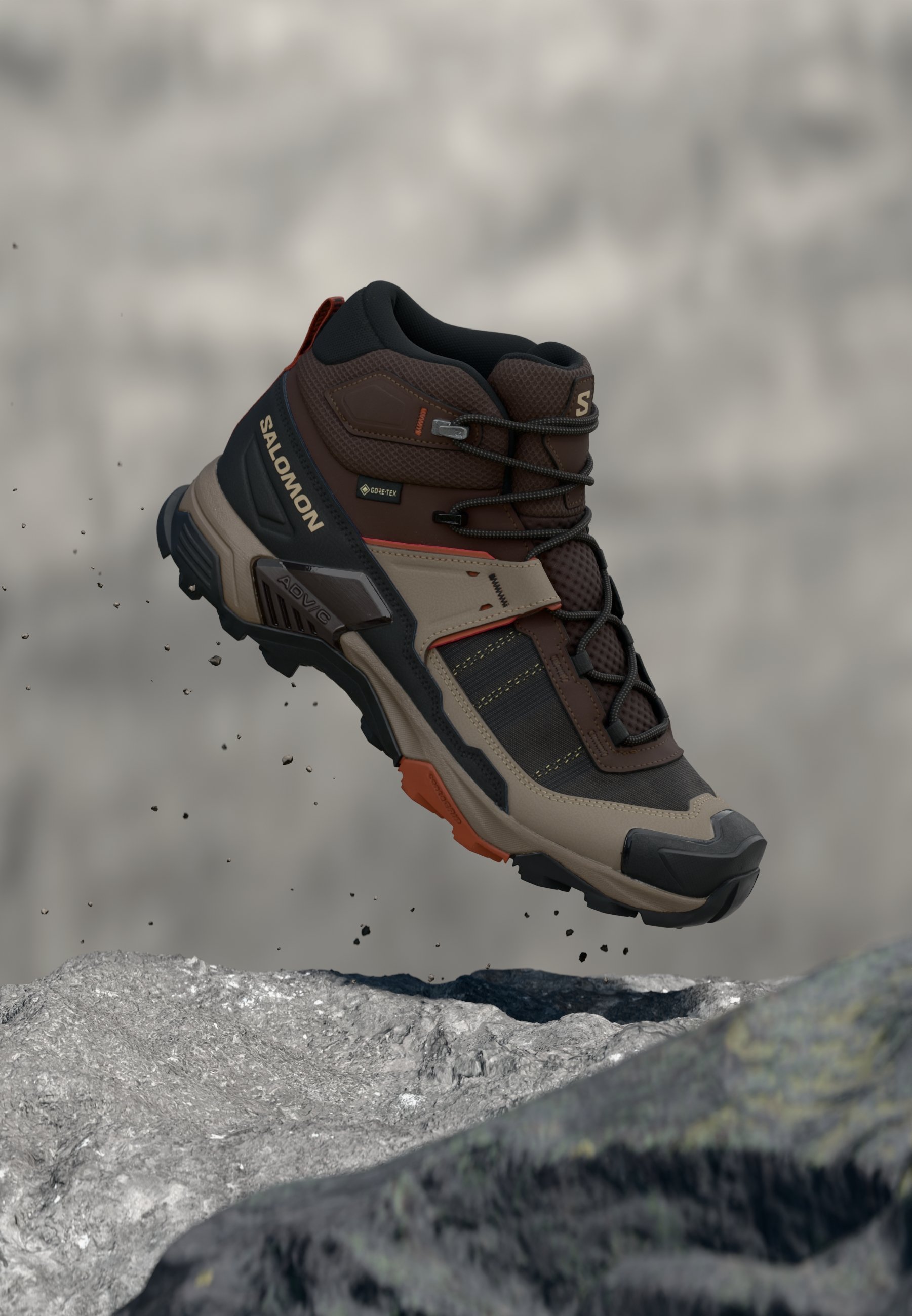 Salomon X ULTRA 5 MID GTX - Zapatillas de senderismo - black