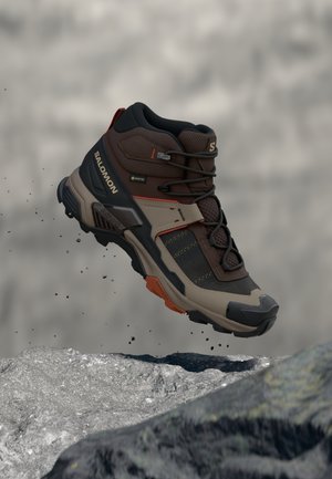 X ULTRA 5 MID GTX - Turistické topánky - black coffee/walnut/arabian spice