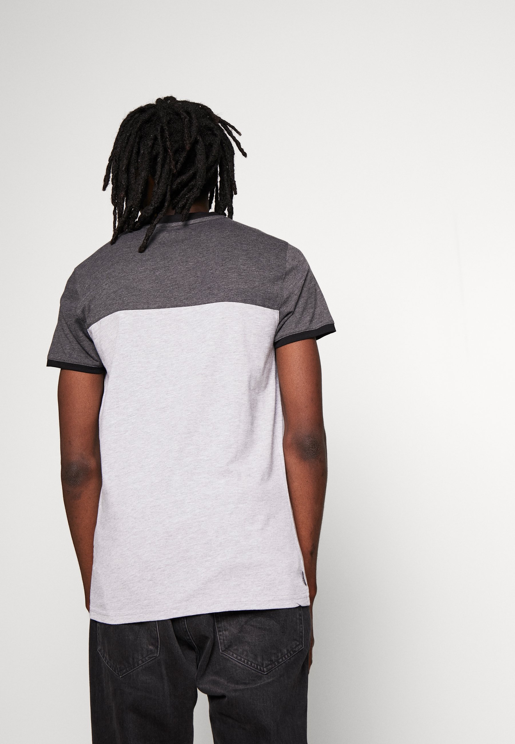 Gym King ORIGIN PANEL T shirts med print charcoal marl Gym King ORIGIN PANEL - T-shirts med print - charcoal marl/grey marl