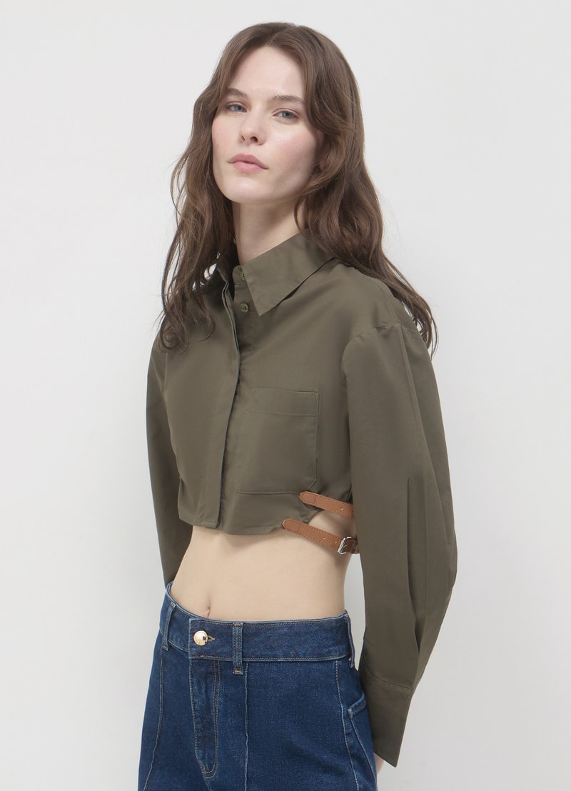 Calliope CROP - Camicia - verde militare scuro