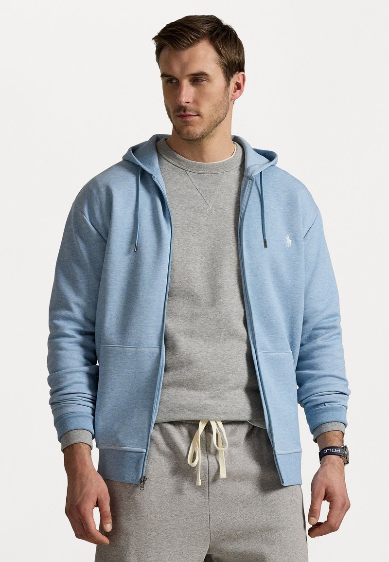 Polo Ralph Lauren Big & Tall - DOUBLE KNIT FULL ZIP HOODIE - Užtrauktuku užsegamas treningas - modern blue heather, Padidinti