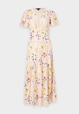 New Look, FLORAL TILE PATTERN MIDI - Vestido informal - off white