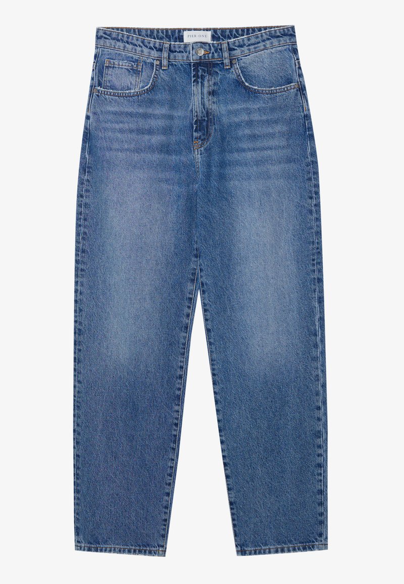 Pier One Wijde jeans blauw denim/bluedenim Pier One Wijde jeans blauw denim/bluedenim