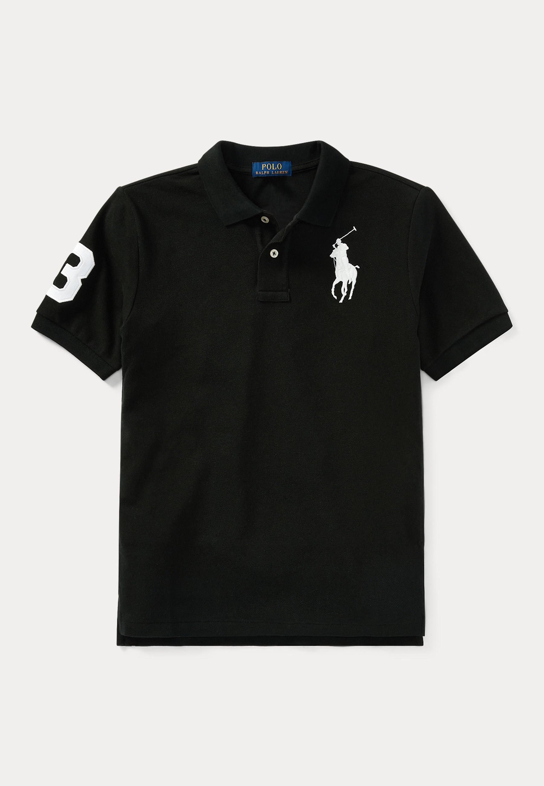 POLO RALPH LAUREN ブラック SLIM FIT 1枚　白 Polo Ralph Lauren SLIM FIT BIG PONY COTTON MESH POLO SHIRT - Polo