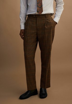 Next, TAILORED FIT GUN CLUB CHECK SUIT TROUSERS - Stoffhose - brown