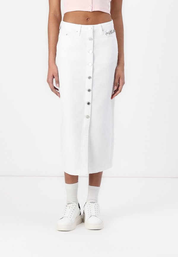 BUTTON SKIRT - Denim skirt