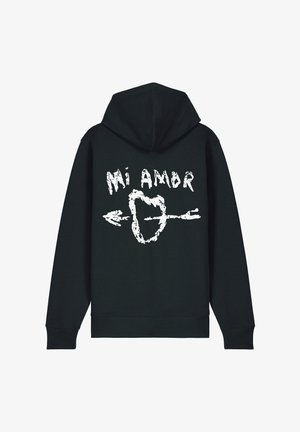 MI AMOR BACK EMBROIDERY - Sweat zippé - black