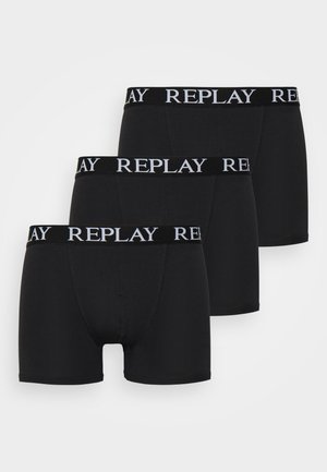 BOXER STYLE BASIC CUFF LOGO 3 PACK - Boxerkalsong - black