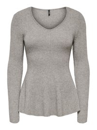 ONLIBI - Strickpullover - medium grey melange