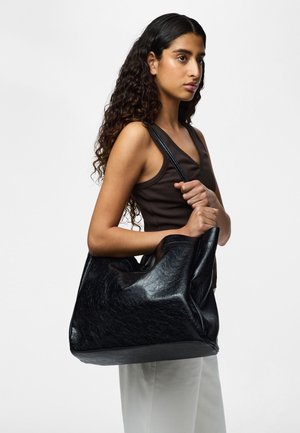 Pieces, PCANNIE PATENT - Shopping Bag - black