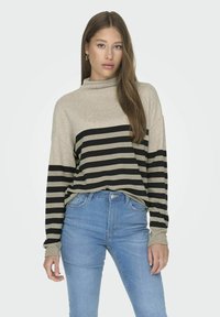 JDY LANGARM - Strickpullover - sandshell