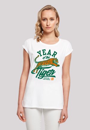 STRANGER THINGS HAWKINS YEAR OF THE TIGER 86 NETFLIX TV SERIES - T-Shirt print - weiß