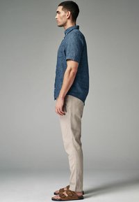 Next SLIM FIT LINEN ELASTICATED DRAWSTRING - Kalhoty - natural ecru