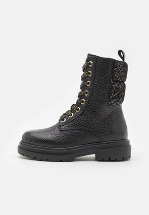 LEATHER - Snørestøvler - black