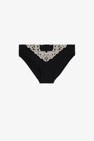 Intimissimi FLOWERS SEAMLESS - Braguitas - nero/ivory
